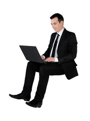 Business man using computer