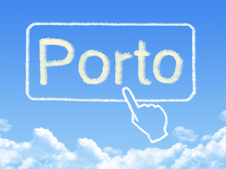 Naklejka na ściany i meble Porto message cloud shape