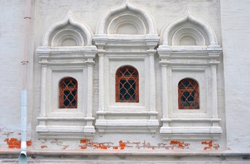 Fototapeta premium Old church facade in Moscow Kremlin. UNESCO World Heritage Site.