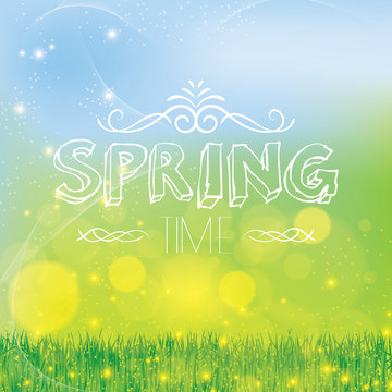 Abstract spring green background