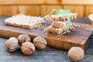 Home made crackers with seeds