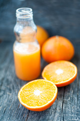 Orange juice and oranges