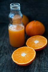 Orange juice and oranges