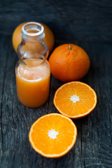 Orange juice and oranges