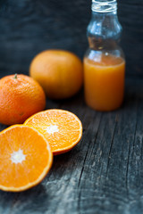 Orange juice and oranges