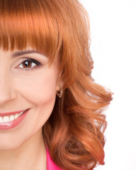 Naklejka premium Beautiful smiling woman