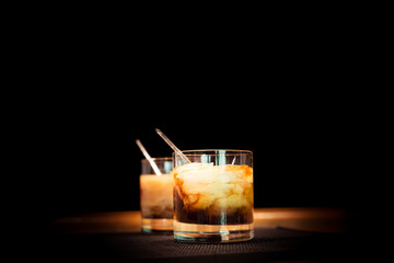 Two white russian cocktails