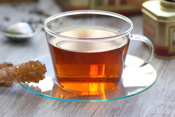 Cup of tea with sugar