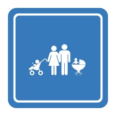 Famille dans un panneau 