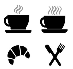 Petit déjeuner en 4 icônes