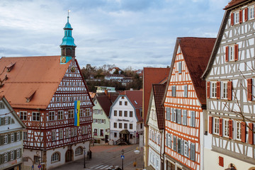 Backnang mit Blick auf das Rathaus