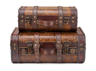 Two Old Suitcases Stacked