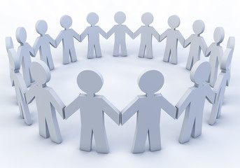 Group of people in a circle