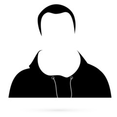 Black men stencil. Vector. 3