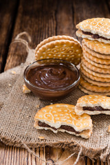 Portion of Chocolate Cream Cookies