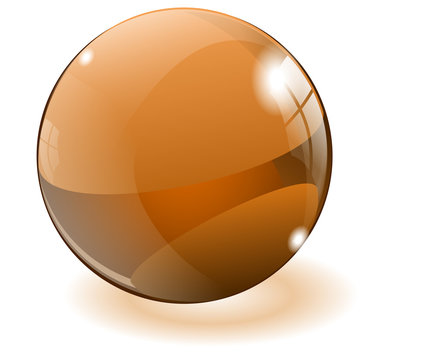 Brown glass ball