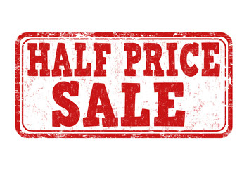 Half price sale stamp