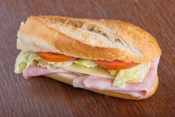 Nice ham sandwich