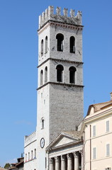 Fototapeta na wymiar Tower of the People in Assisi, Italy