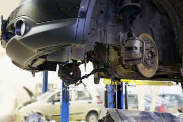 Front Disk brake assembly on a modern car.