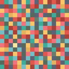 Pixel art style vector background with a flat design color theme