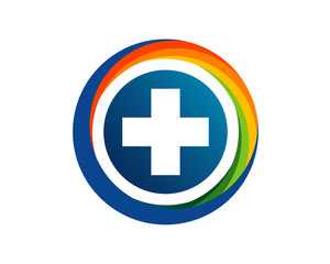 Obraz premium color health cross icon