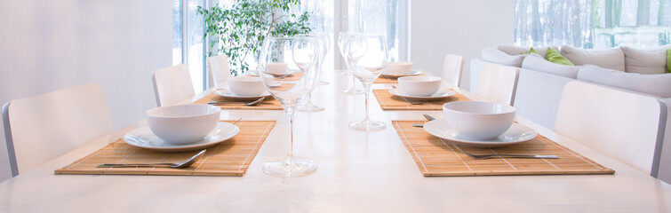 Elegant laid table