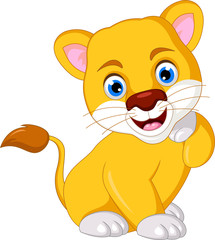 lion cartoon posing
