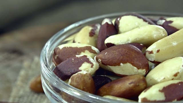 Rotating Brazil Nuts (4K UHD footage, not seamless loopable)