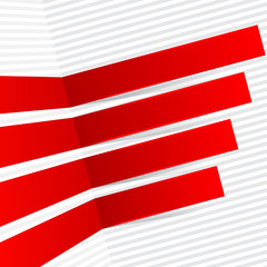 Red banners on a gray background