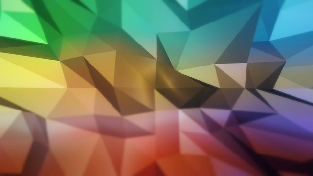 Low poly abstract background. Loop animation.