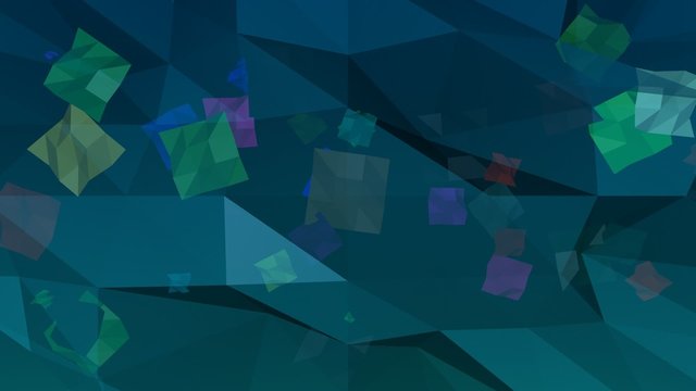 Low poly abstract background. Loop animation.