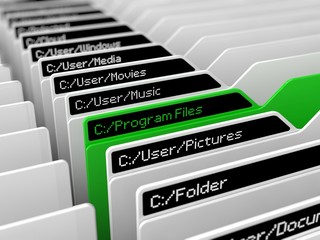 Obraz premium computer file system illustration