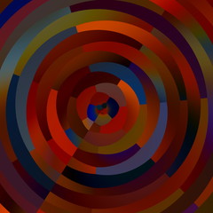 Weird Colorful Circles. Abstract Shapes Mosaic. Stripes.