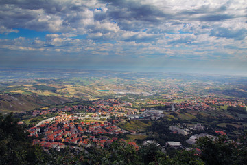 Landscape of Italy from San Marino