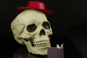 Skull and hat
