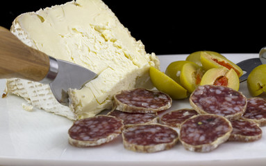 Salami, Cheese and Olives