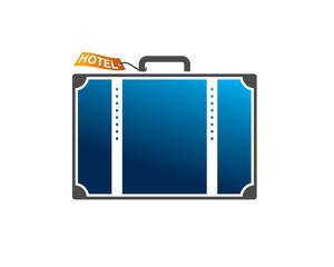 travel bag with label