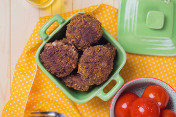Cutlets in bowl
