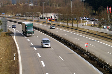 Autos auf der Autobahn