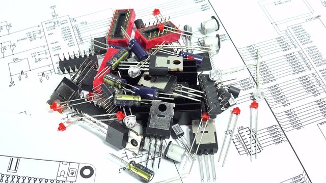 Electronic Components (close-up, not loopable)