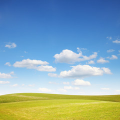 Obraz premium Grüne Hügellandschaft