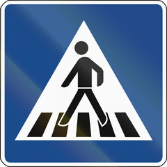 German traffic sign: Pedestrian crossing (give way)