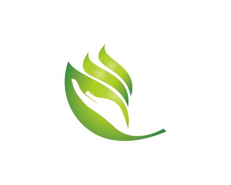 hand and leaf logo