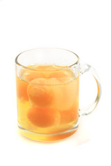 eggs in the glass cup
