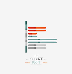 Line graph, chart icon