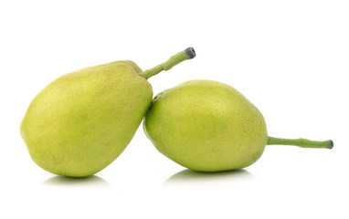 Chinese fragrant pear on white background