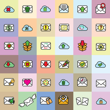 color envelope icons