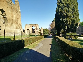 alley in the old ruins