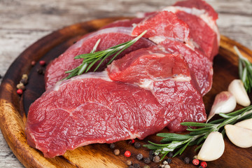 Raw beef meat